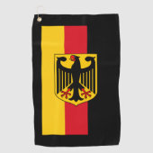 Flagge/Wappen Deutschlands Golfhandtuch (Vorderseite)