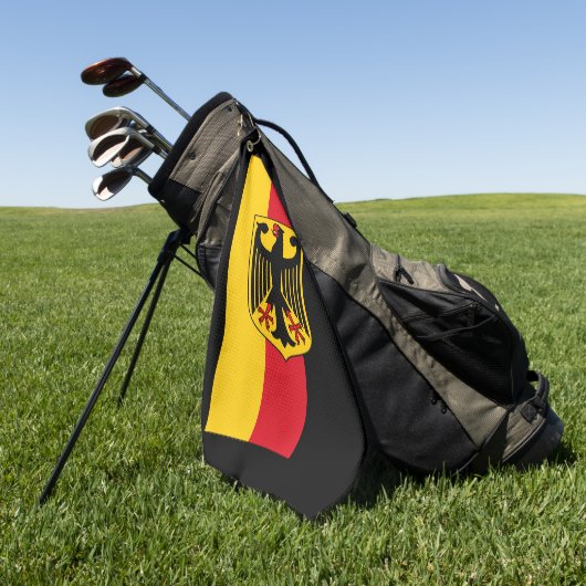 Flagge/Wappen Deutschlands Golfhandtuch (Gras)
