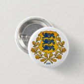 Flagge/Wappen Estlands Button (Vorne & Hinten)