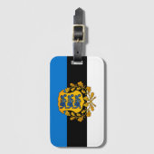 Flagge/Wappen Estlands Gepäckanhänger (Vorderseite Vertikal)