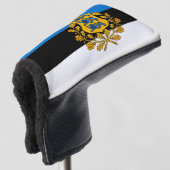 Flagge/Wappen Estlands Golf Headcover (3/4 Vorderseite)