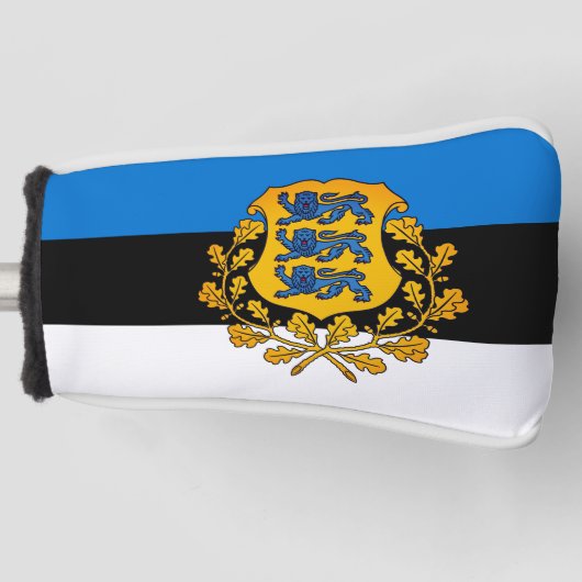 Flagge/Wappen Estlands Golf Headcover (Vorderseite)