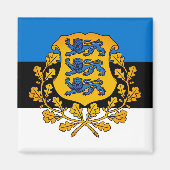 Flagge/Wappen Estlands Magnet (Vorne)