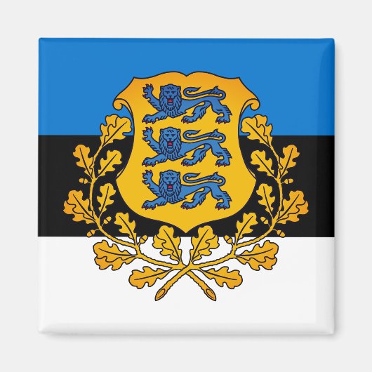 Flagge/Wappen Estlands Magnet (Vorne)