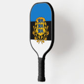 Flagge/Wappen Estlands Pickleball Schläger (Links)