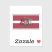 Flagge/Wappen Lettlands Aufkleber (Blatt)