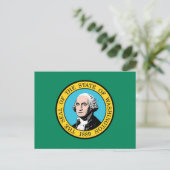 Flagge Washington Postkarte (Stehend Vorderseite)