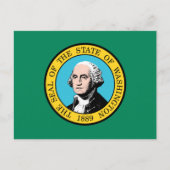 Flagge Washington Postkarte (Vorderseite)