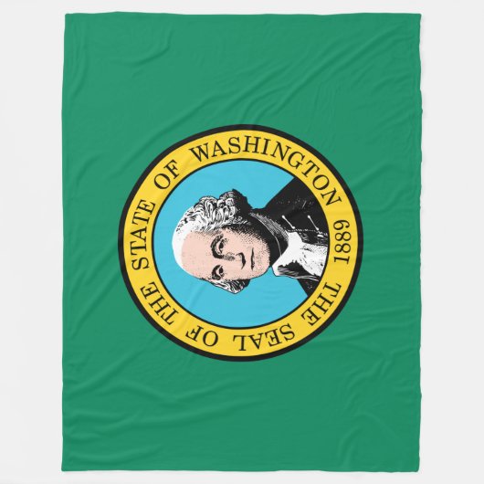 Flagge Washingtons (US-Staat) Fleecedecke (Vorderseite)