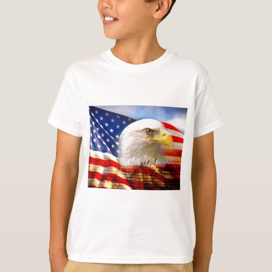 Flagge-Weißkopfseeadler T-Shirt (Vorderseite)