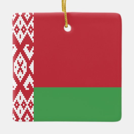 Flagge Weißrusslands Keramikornament (Vorderseite)