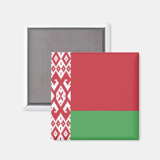 Flagge Weißrusslands Magnet (Vorderseite/Rückseite)