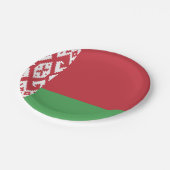 Flagge Weißrusslands Pappteller (Schrägansicht)