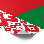 Flagge Weißrusslands Poster (Ecke)