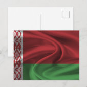 Flagge Weißrusslands Postkarte (Vorne/Hinten)