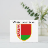 Flagge Weißrusslands Postkarte (Stehend Vorderseite)