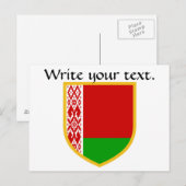 Flagge Weißrusslands Postkarte (Vorne/Hinten)