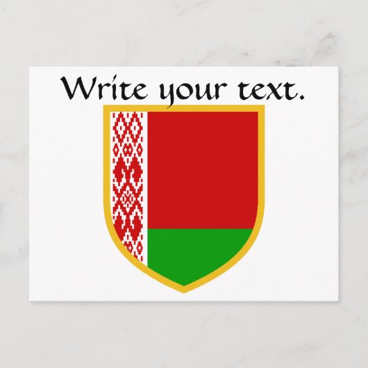 Flagge Weißrusslands Postkarte (Vorderseite)