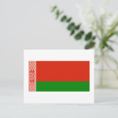 Flagge Weißrusslands Postkarte (Stehend Vorderseite)