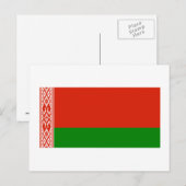 Flagge Weißrusslands Postkarte (Vorne/Hinten)