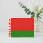 Flagge Weißrusslands Postkarte (Stehend Vorderseite)