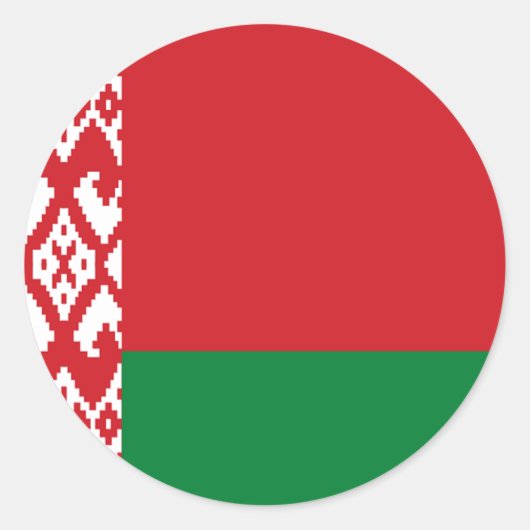 Flagge Weißrusslands Runder Aufkleber (Vorderseite)