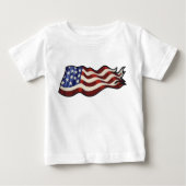 Flagge-wellenartig bewegendes Kleinkind Baby T-shirt (Vorderseite)