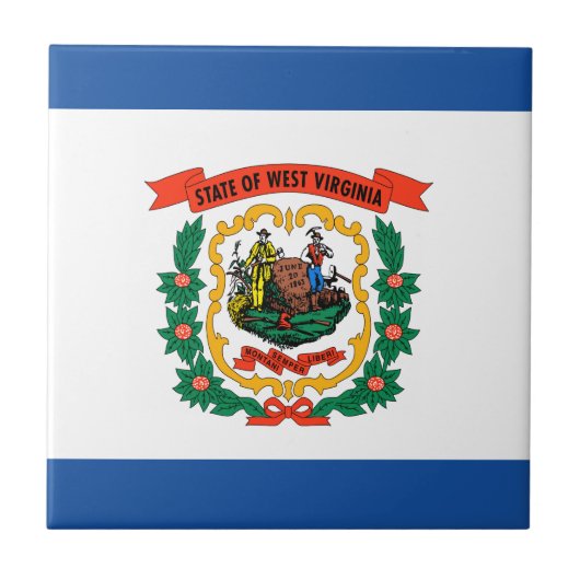 Flagge West Virginia Fliese (Vorderseite)