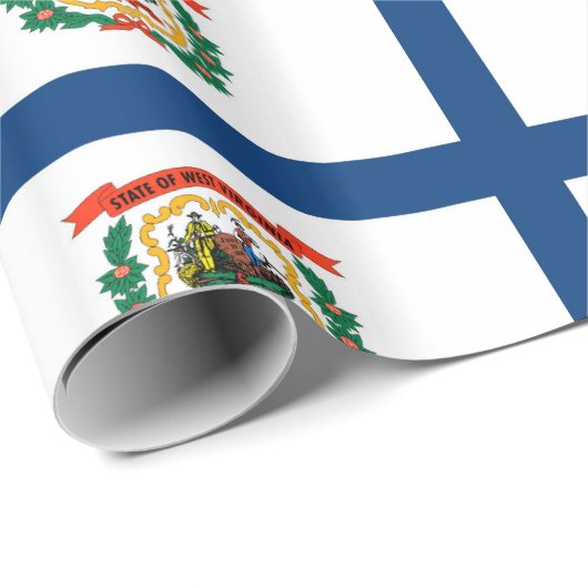 Flagge West Virginia Geschenkpapier (Rolleneckpunkt)
