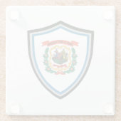 Flagge West Virginia Glasuntersetzer (Rückseite)