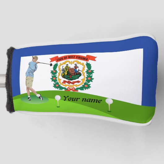 Flagge West Virginia Golf Headcover (Vorderseite)