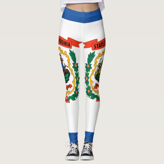Flagge West Virginia Leggings (Vorderseite)
