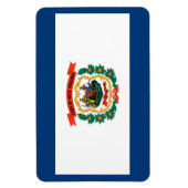 Flagge West Virginia Magnet (Vertikal)