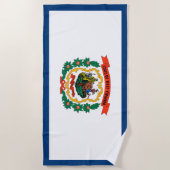 Flagge West Virginia Strandtuch (Vorderseite)