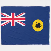 Flagge Western Australien Staat Fleecedecke (Vorderseite (Horizontal))