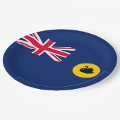 Flagge Western Australien Staat Pappteller (Schrägansicht)