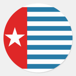 Flagge Westpapuas, Indonesien Runder Aufkleber