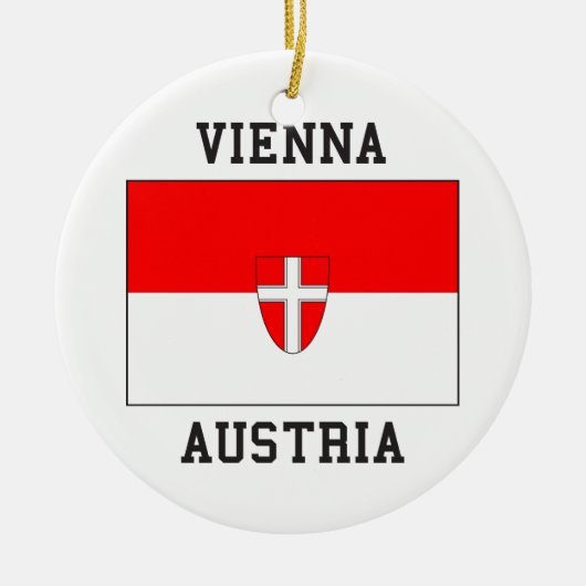 Flagge Wiens Österreich Keramik Ornament (Vorne)