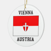 Flagge Wiens Österreich Keramik Ornament (Links)