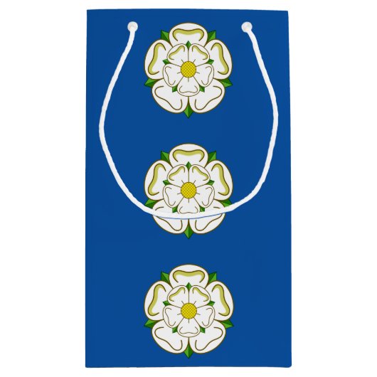 Flagge Yorkshire Small Geschenktasche Kleine Geschenktüte (Rückseite)
