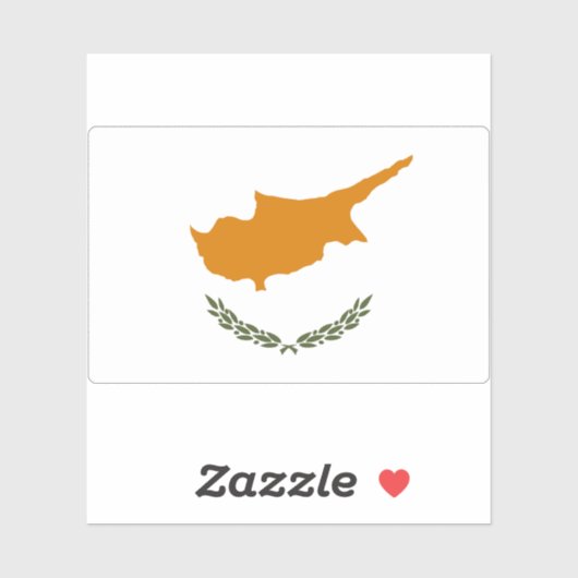 Flagge Zyperns Aufkleber (Blatt)