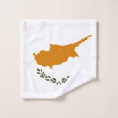 Flagge Zyperns Badhandtuch Set (Waschlappen)