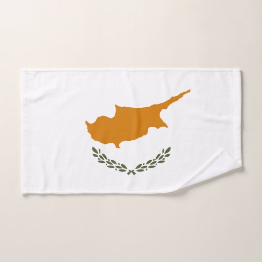 Flagge Zyperns Badhandtuch Set (Handtuch)