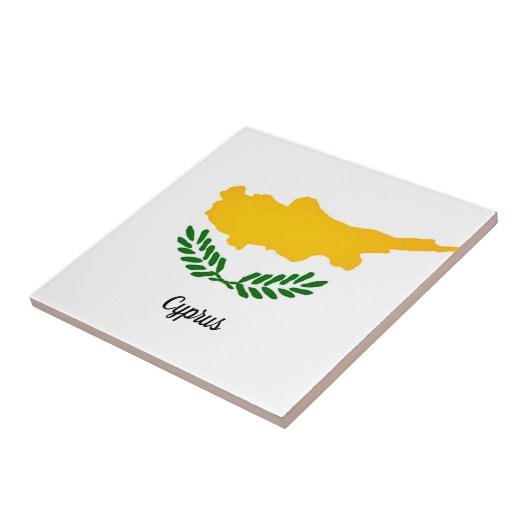 Flagge Zyperns Fliese (Seite)