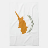 Flagge Zyperns Geschirrtuch (Vertikal)