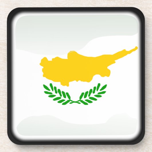 Flagge Zyperns Getränkeuntersetzer (Vorderseite)