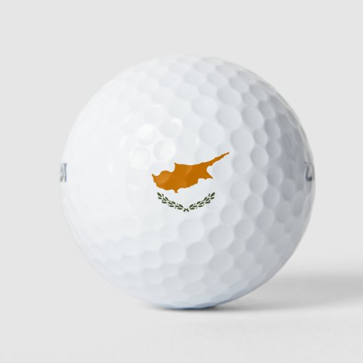 Flagge Zyperns Golfball (Vorderseite)