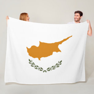 Flagge Zyperns (griechisch-zyprisch) Fleecedecke