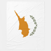Flagge Zyperns (griechisch-zyprisch) Fleecedecke (Vorderseite)