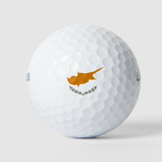 Flagge Zyperns (griechisch-zyprisch) Golfball (Vorderseite)